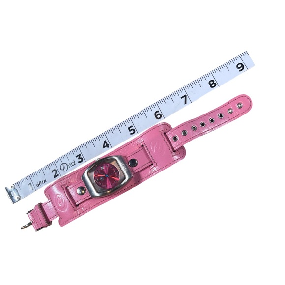 Rip Curl Pink Leather Cuff Watch - Y2K Vintage Style - Picture 4 of 4